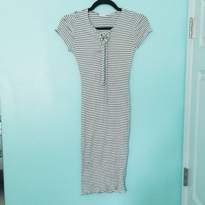 Striped bodycon dress